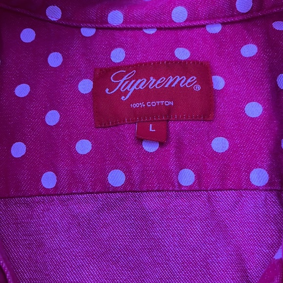 Supreme Polka Dot Denim Shirt - Picture 3 of 5
